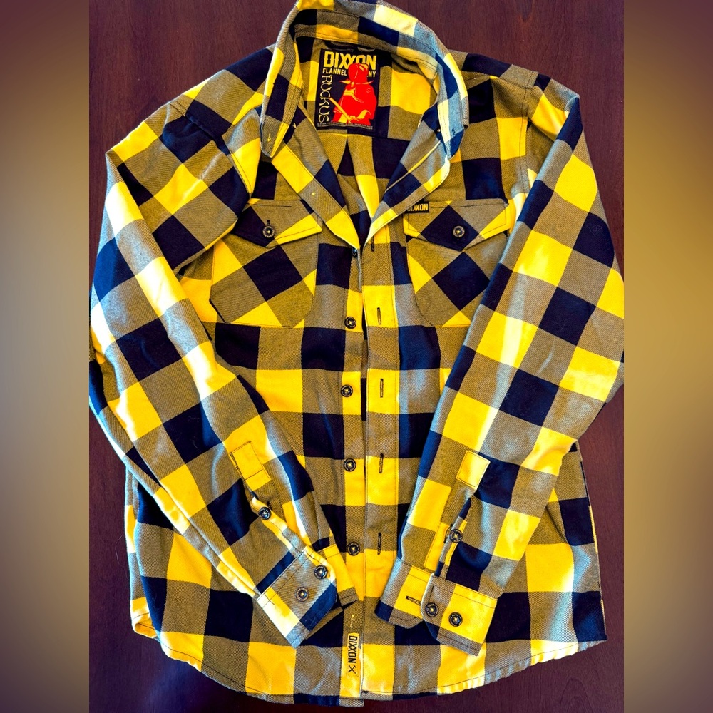 Dixxon Yellow and Black Plaid Shirt